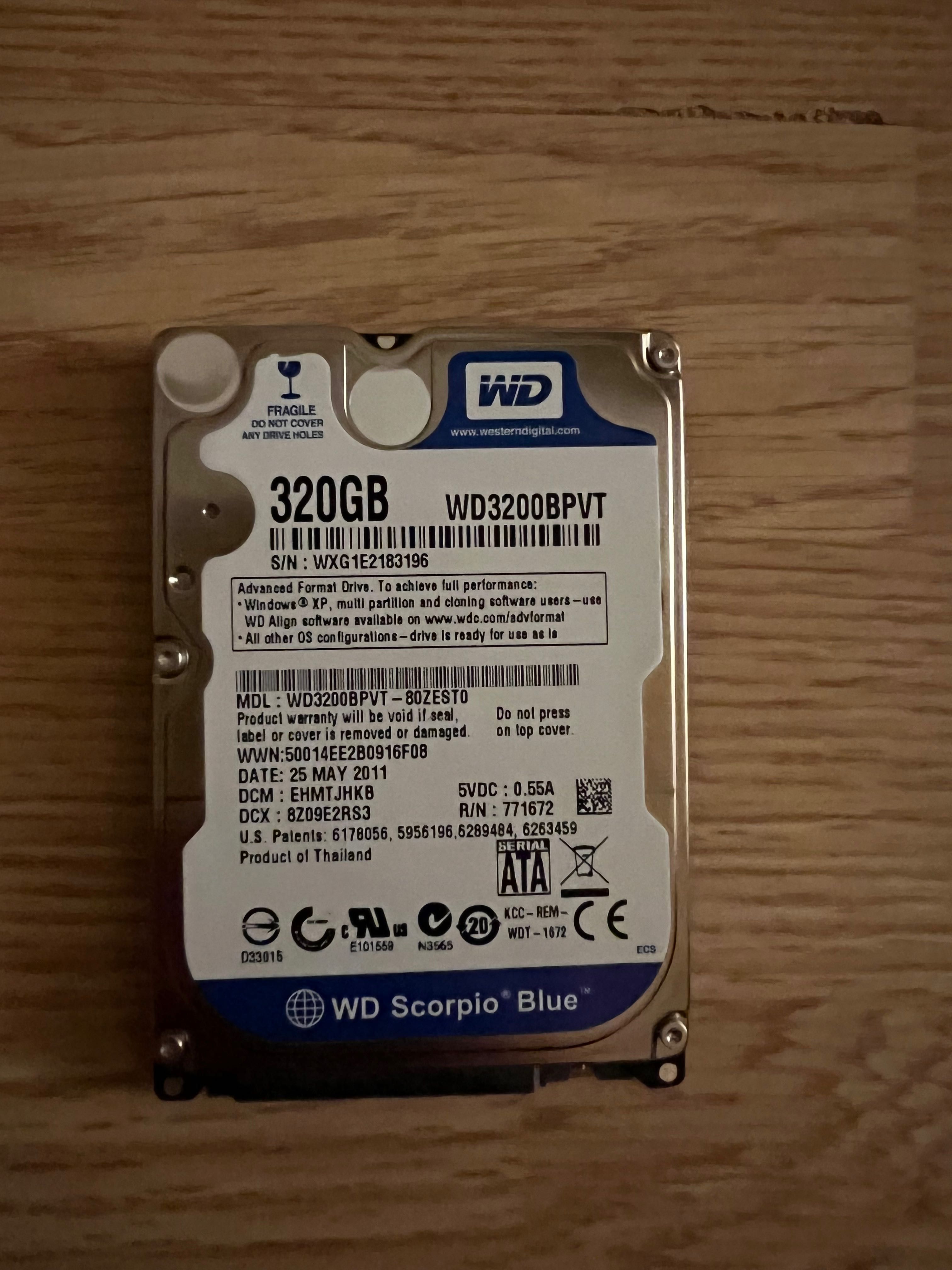 Hdd 1tb 500gb 320gb 250gb 160gb 120gb 40gb 2.5” ноутбук