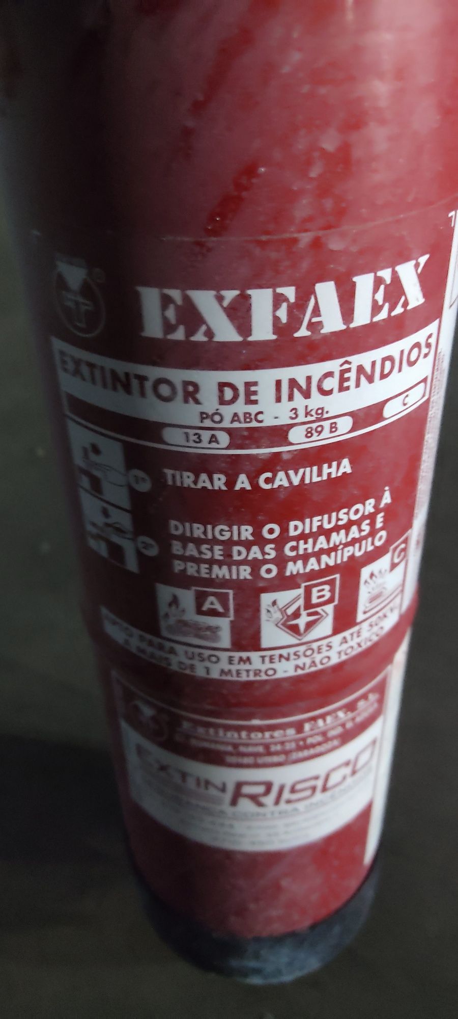 Extintor ABC vazio