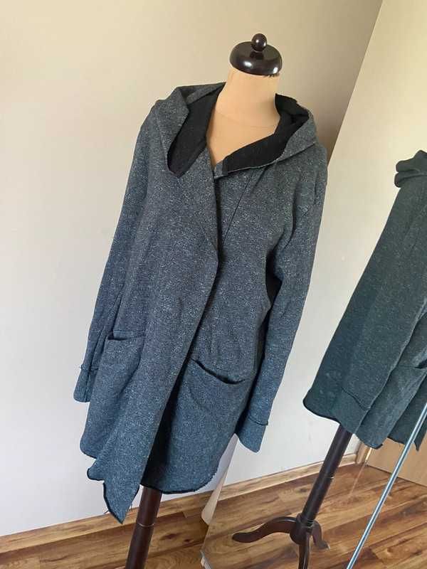 54 52 xxxl +size narzutka reserved oversize dres szary kurtka
