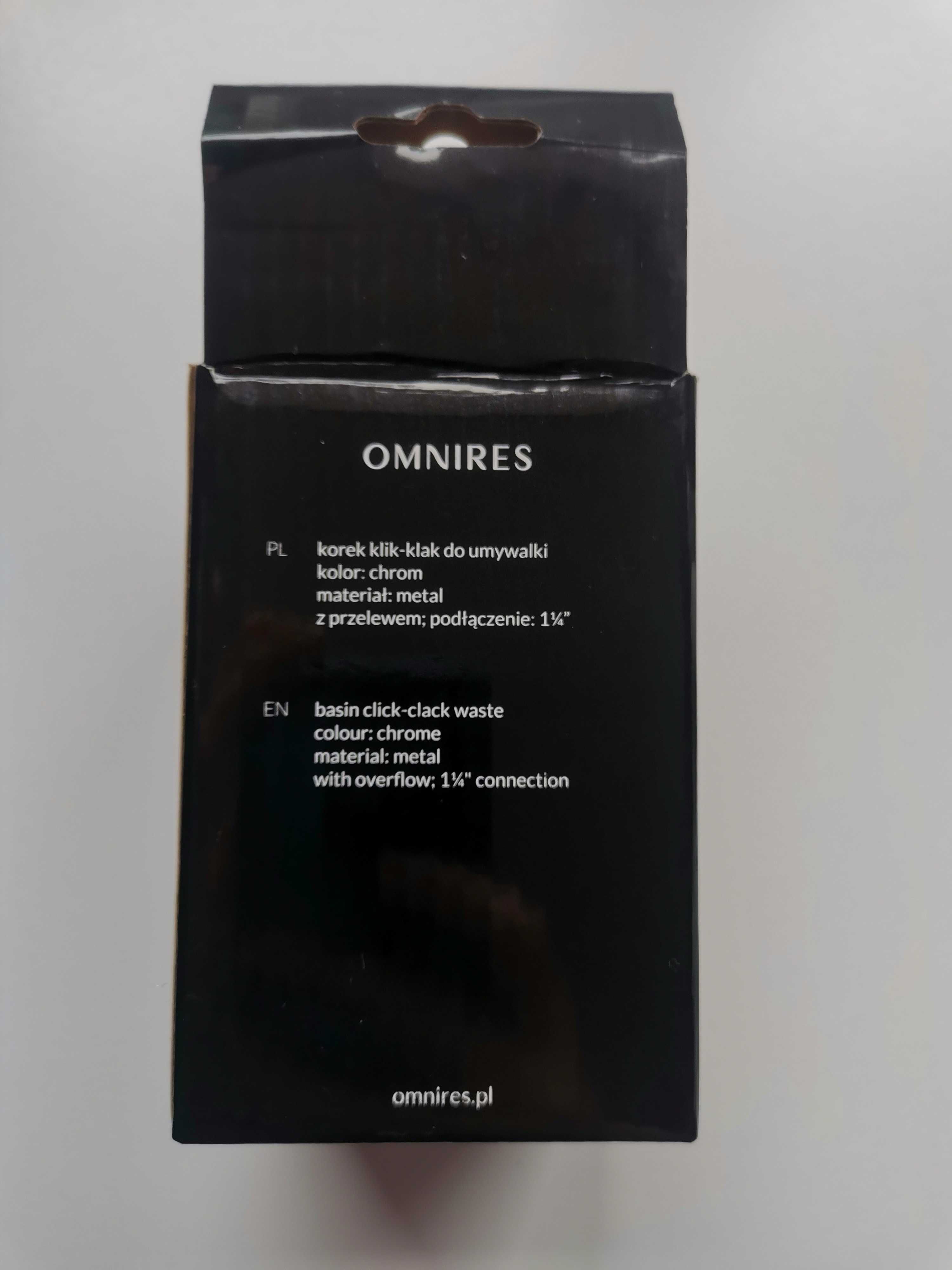 Korek klik-klak do umywalki Omnires chrom A706CR