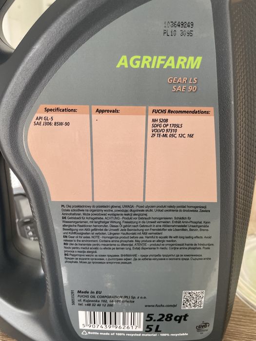 Oleje Fuchs Agrifarm Mot 15w-40
