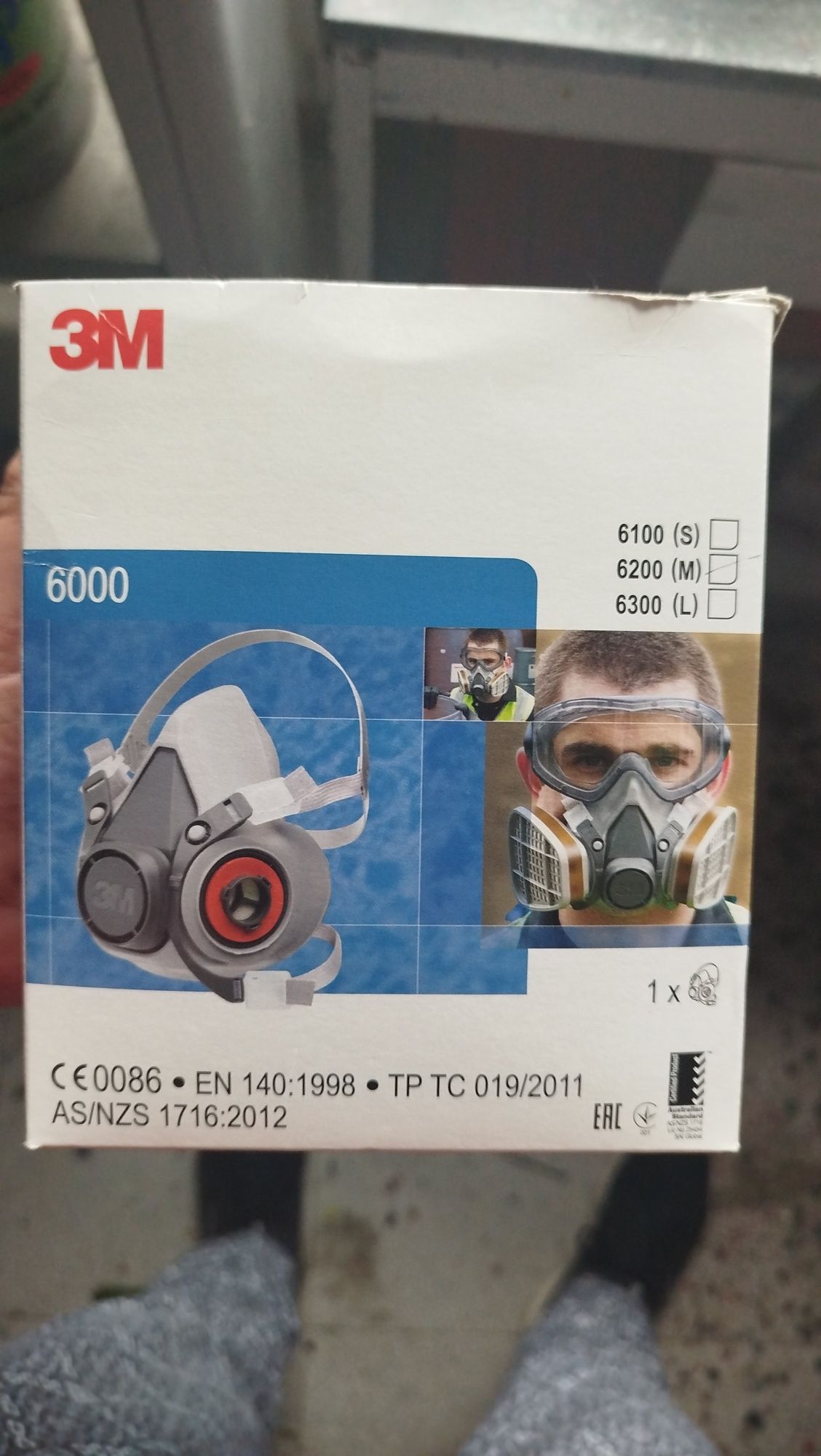 Pack 3 Máscaras de Proteção 3M Semi Facial 6200 s/ Filtro Reutilizável