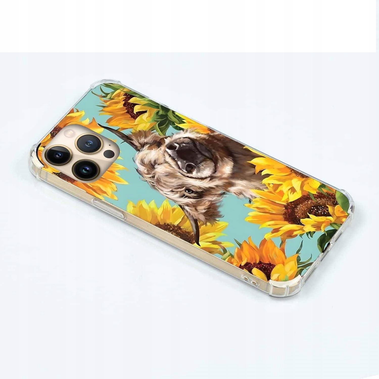 Estetyczne etui TPU do iPhone 11 Pro Max - wzór słonecznika
