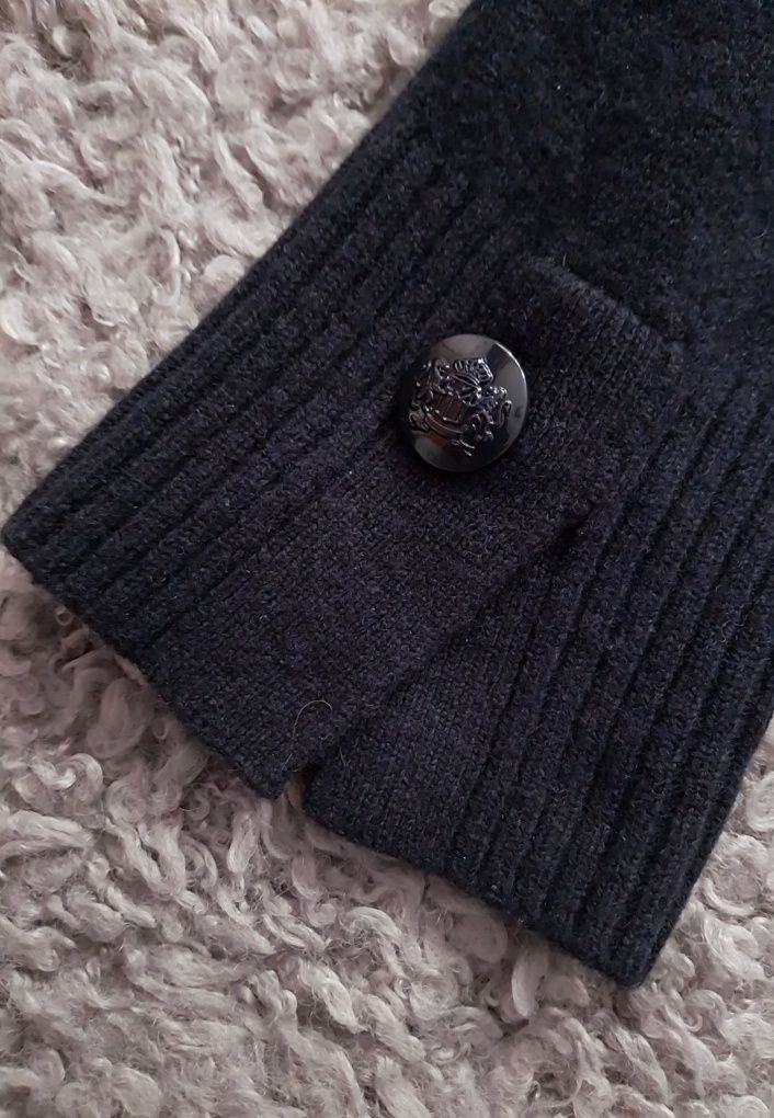 Massimo Dutti granatowy sweter damski kaszmir z wełną L
