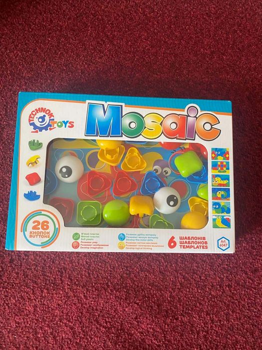 Розвиваюча гра Мозаїка Монтессорі Дрібна моторика