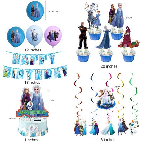 Zestaw dekoracji urodzinowych Frozen Kraina Lodu urodziny