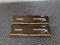 Pamięć RAM DDR4 16GB 2x8, Kingston Hyperx Fury 2666 CL16 jak nowe
