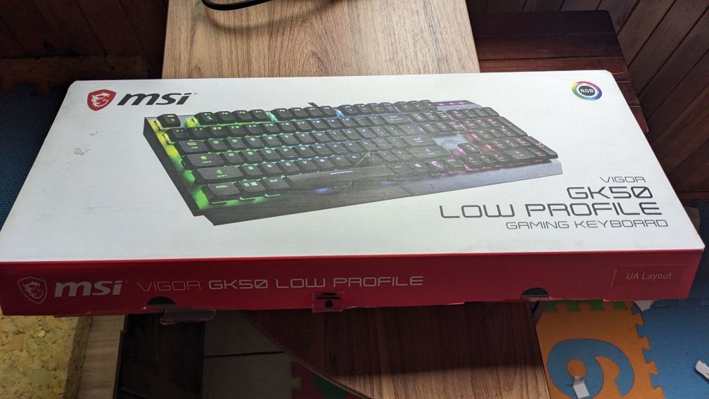 Клавиатура механическая msi vigor gk50 low profile игровая