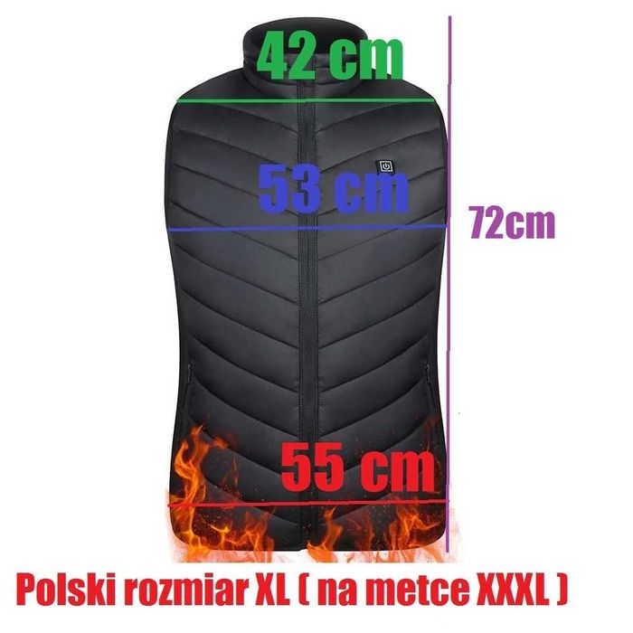 Grzana  Kurtka Kamizelka meska damska roz XL NOWA