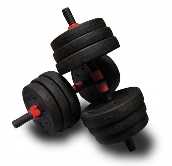 HANTLE HANTELKI SZTANGA 20 KG ciężarki 2x10 do ćwiczeń treningowe