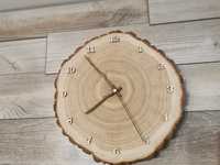 Zegar  drewniany plaster drewna