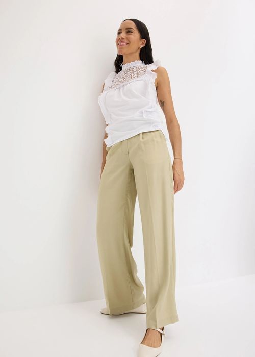 B.P.C top biały z ażurowym wzorem bawełniana ^48/50