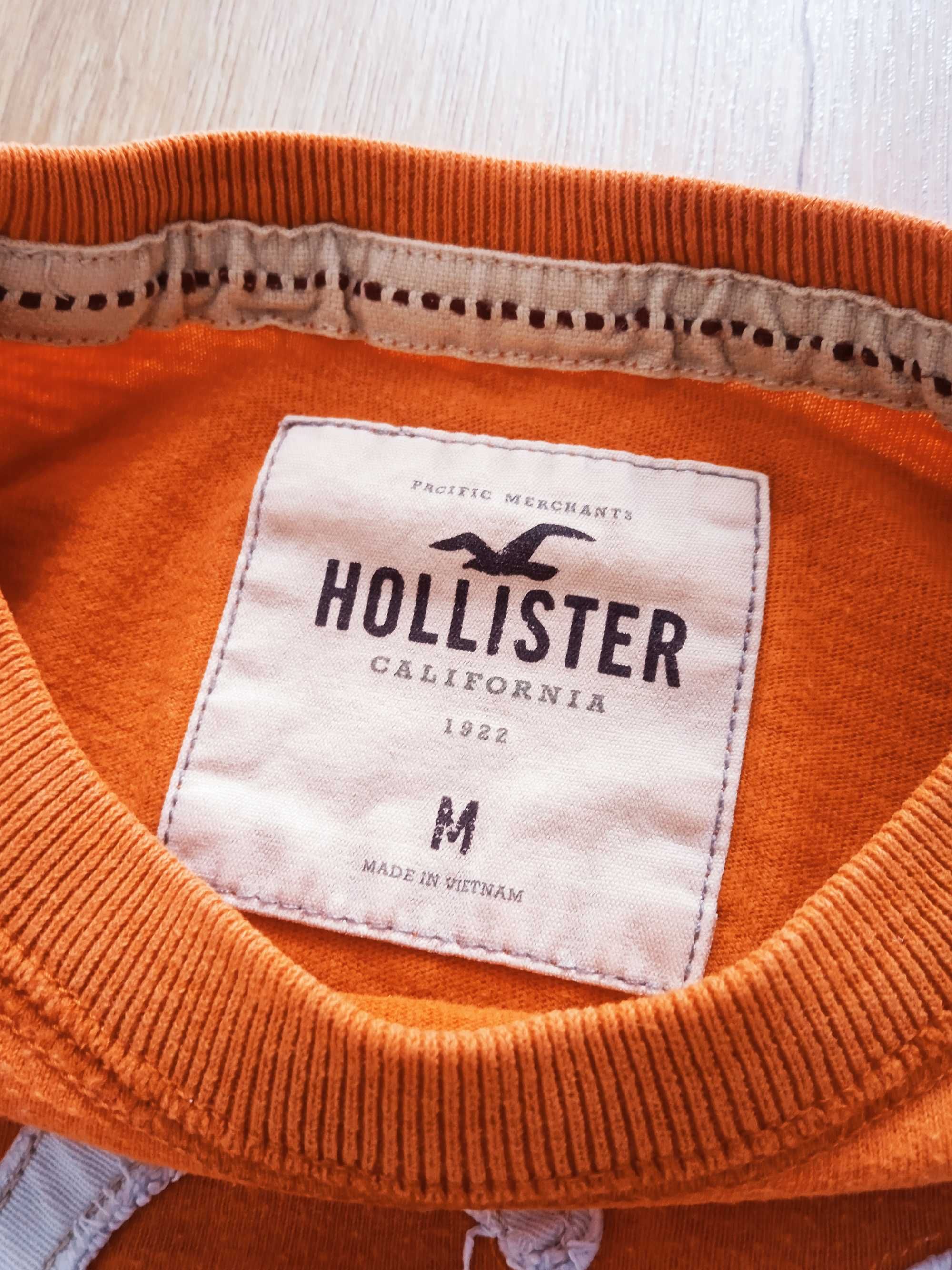 Oryginalna koszulka T-shirt Hollister pomarańczowa super jakość !