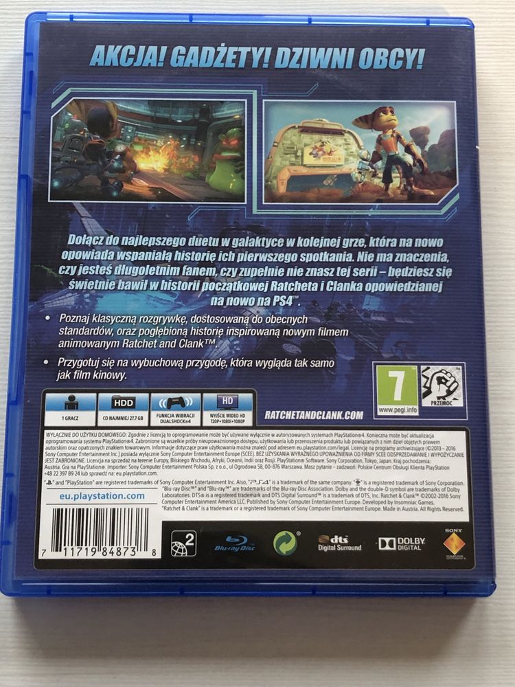 Ratchet i clank pl dubbing gra na ps4 gry playstation przygodowa heros