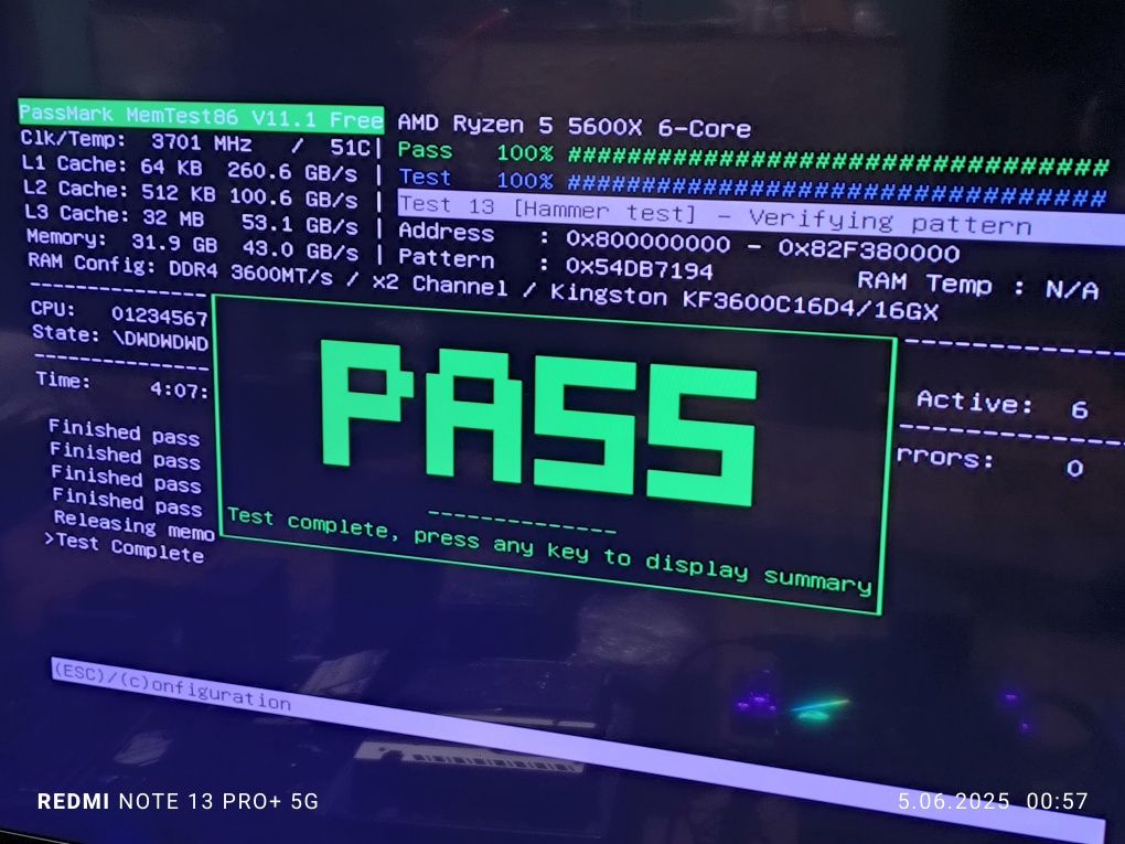 Pamięć RAM DDR4 32GB (2x16) 3600 CL16 Kingston Fury Renegade