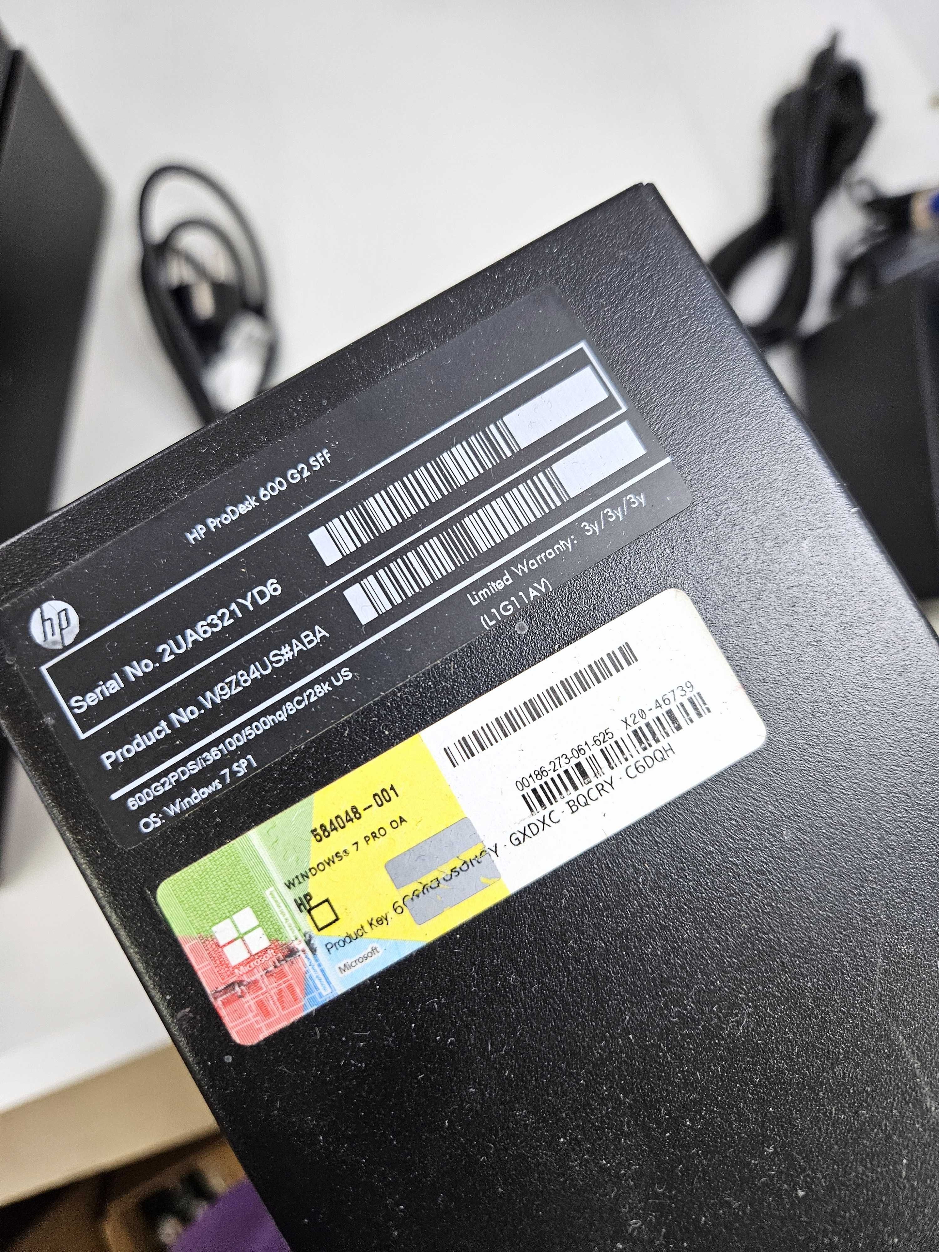 HP Prodesk 600 G2 системний блок i3-6100/8Gb DDR4/500Gb HDD/WIN 10 PRO