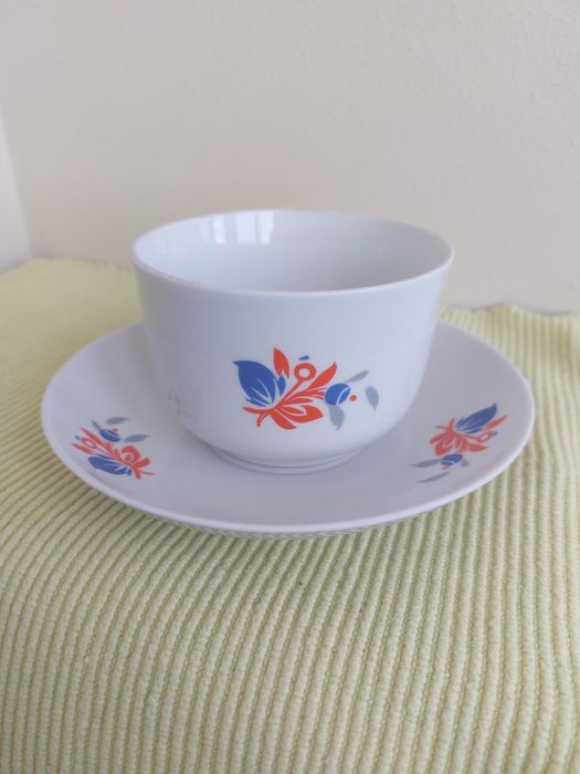Чашка чайна пара сервіз сервиз Дружківка Дружковка фарфор СССР