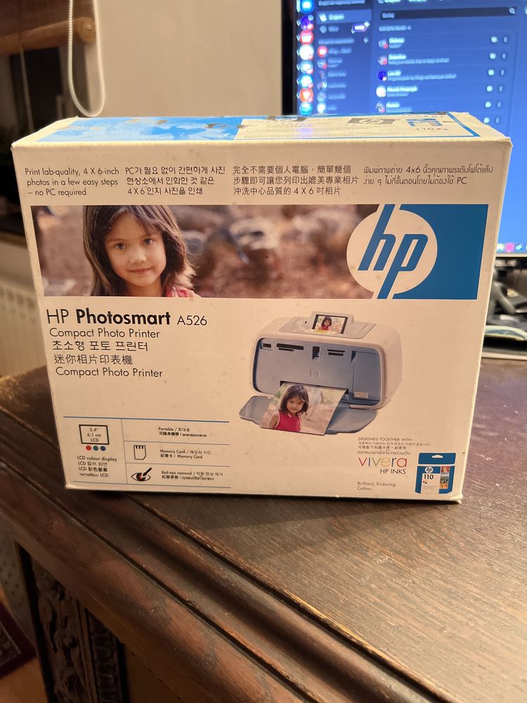 Drukarka HP Do Zdjęć Wizytówek Sprawna ( przerobiona wtyczka na EU )