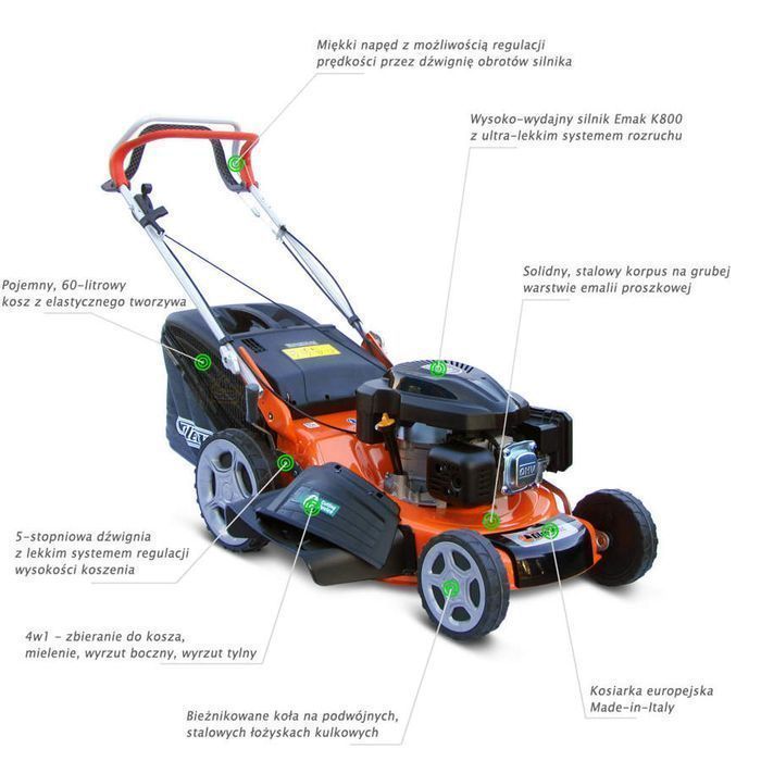 Oleo Mac Gv 53 Tk Allroad 4 Kosiarka Spalinowa Do Trawy Z Napędem 6.5