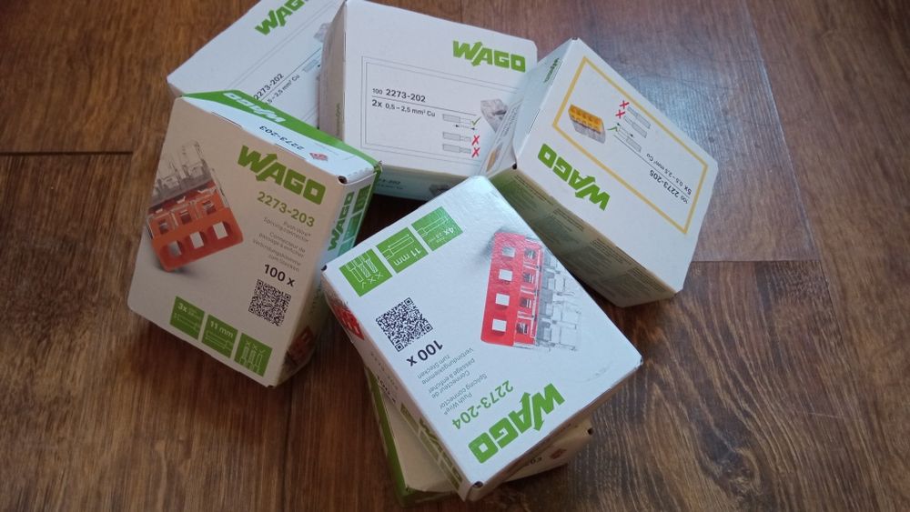 Złączki WAGO - drut, linka. Oryginalnie zapakowane