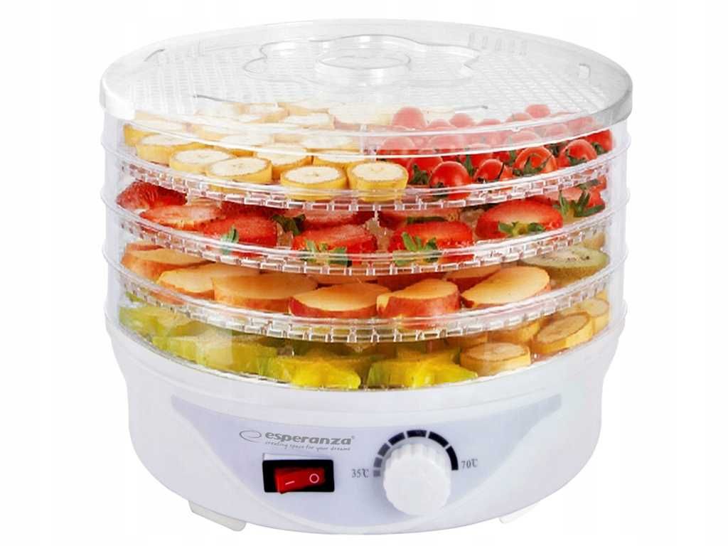 Suszarka Esperanza DÉLICATESSE 250W grzyby zioła owoce warzywa ryby