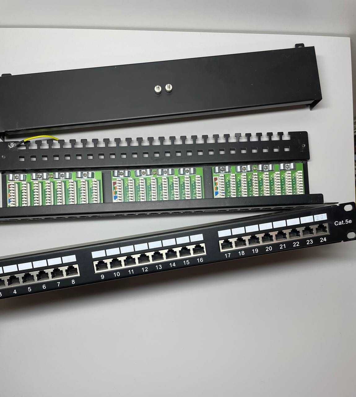 Патч панели RJ45, органайзеры (гребенки), серверное