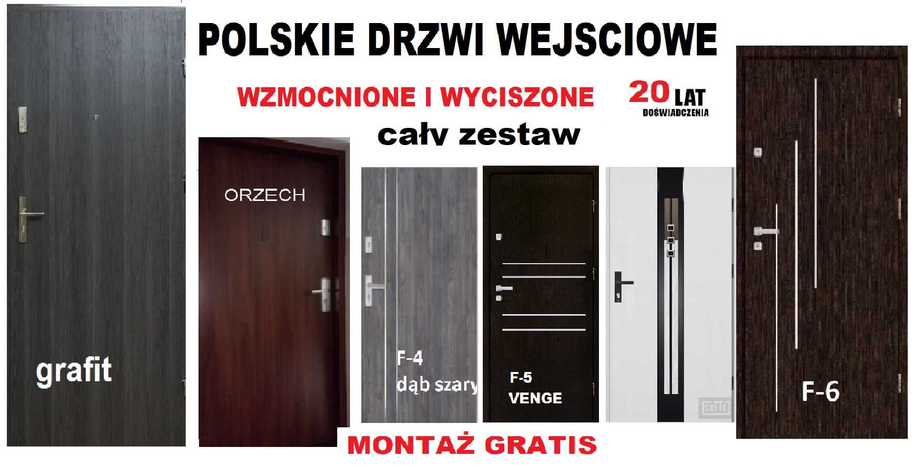 Drzwi do mieszkania w bloku, ZEWNĘTRZNE- wejściowe z montażem.