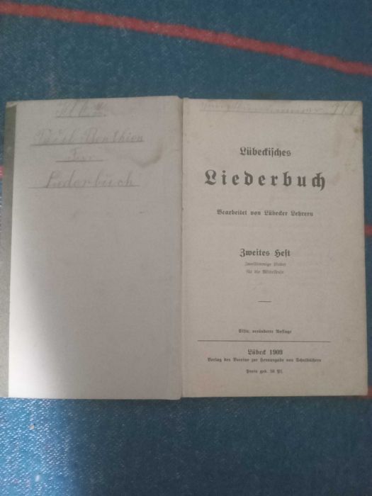 Любекский Песенник второй выпуск 1909 на немецком языке