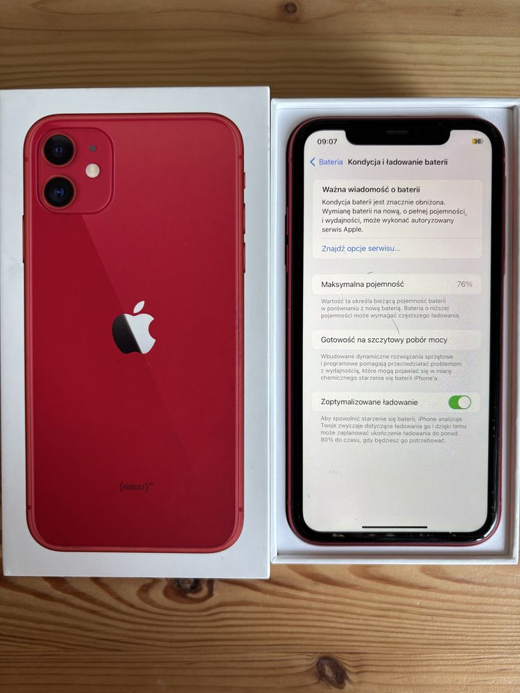 Iphone 11 64 GB RED + kabel TechProtect 20W