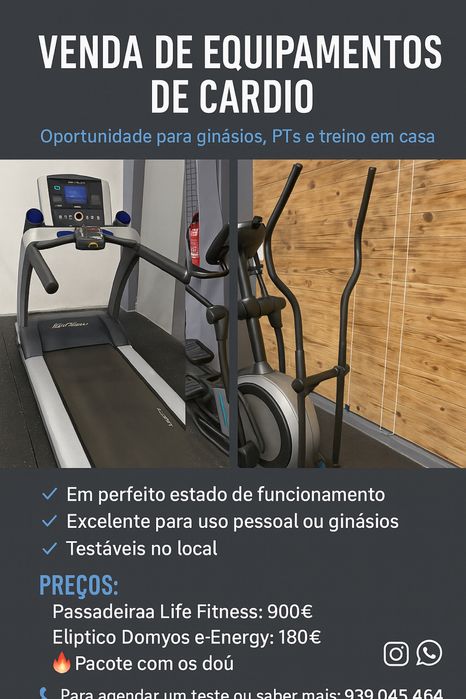 Passadeira e Eliptico Maquina de ginasio