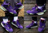 Кроссовки Nike Air Jordan 4 Retro Paris Purple Suede 36-45 Хит Сезона!