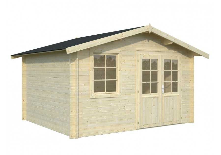 Domek letniskowy narzędziowy drewniany ogrodowy altana 3.8x3.2m 28mm