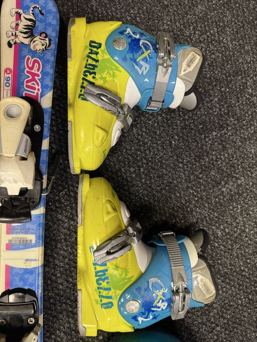 Zestaw Narty Junior TecnoPro 90cm + Buty Dalbello 20cm + Kask Bolle