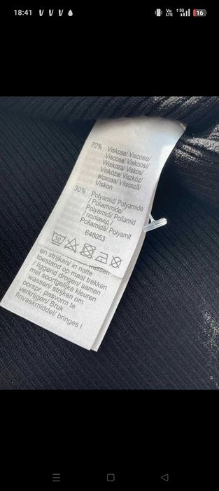 Mega piękna nowa sukienka czarna S/M 70% wiskoza