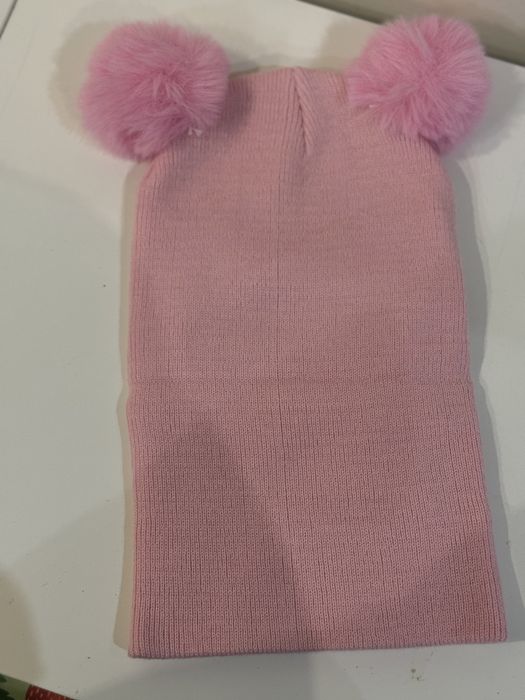 Шапка-балаклава для дівчинки 0-2 рочків НОВА
