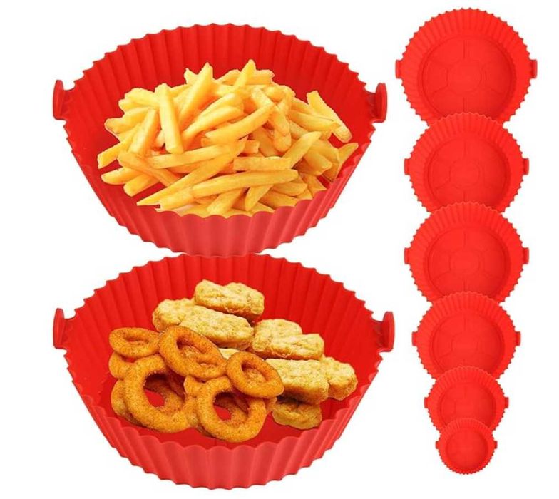 6 peças molde de silicone fritadeira de ar, acessórios de airfryer