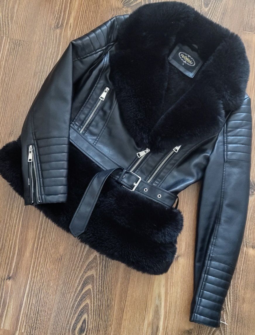 Ramoneska kurtka skóra ocieplana r. M/L
