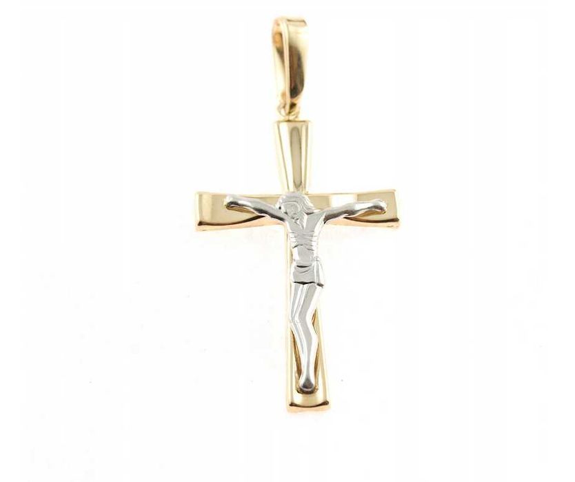 Uroczy złoty KRZYŻYK KRZYŻ ZŁOTO p.585
