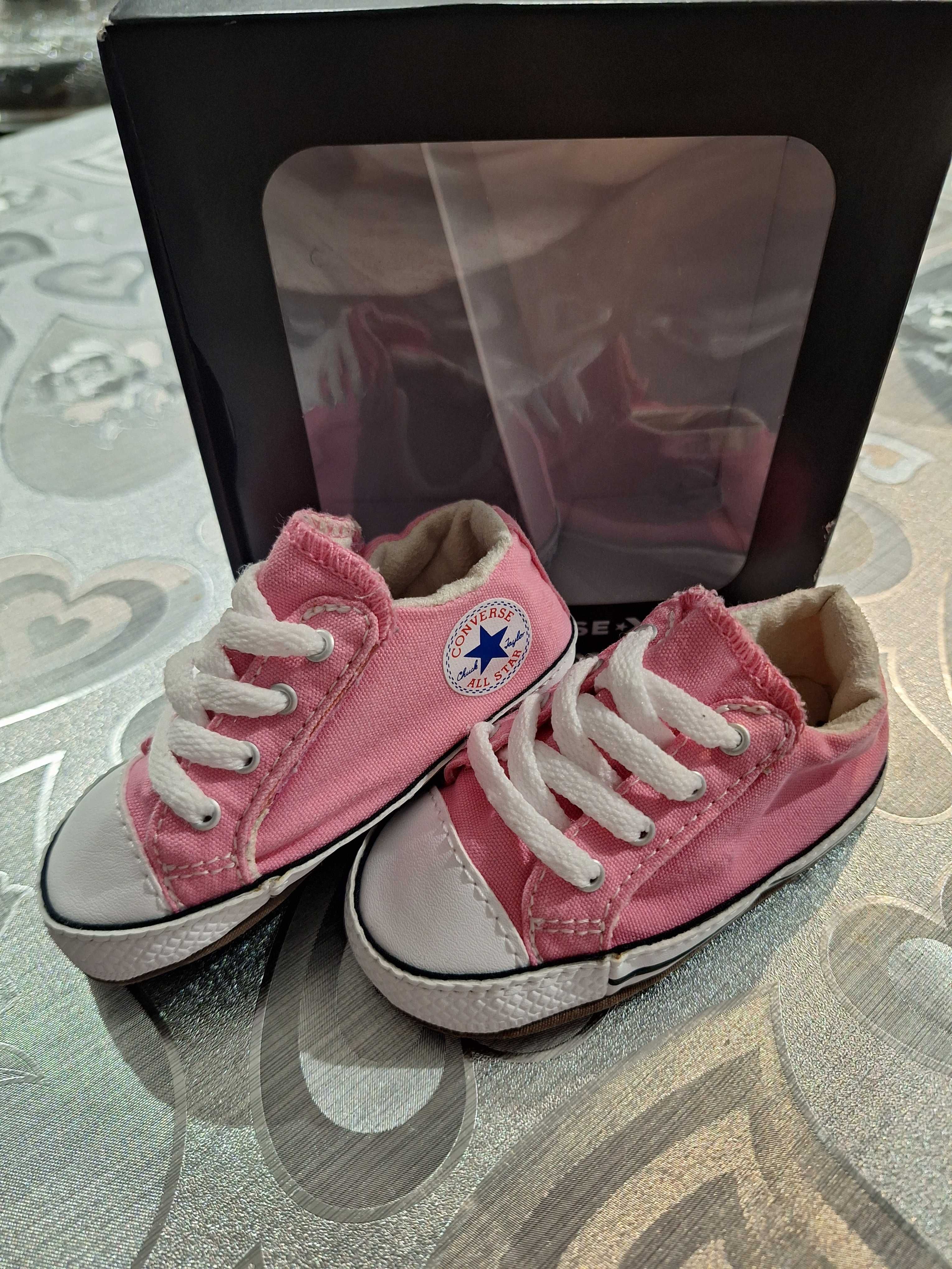 Różowe buciki Converse All Star niechodki r. 19 NOWE
