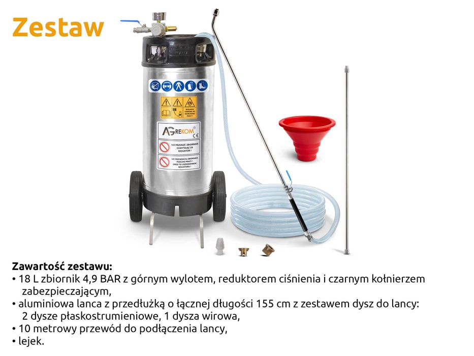 Urządzenie do oprysków, białkowanie ścian wapnem| Dotacja ASF