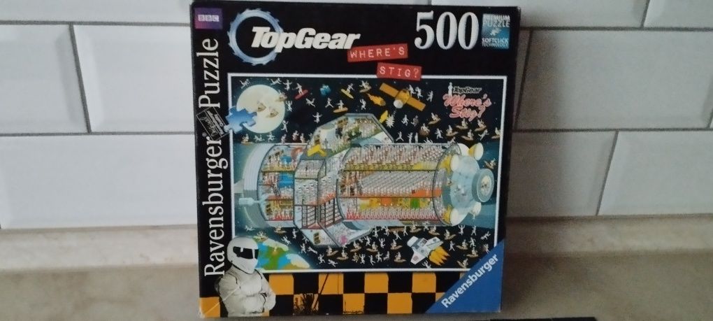 Puzzle Ravensburger TopGear 500 elementów kompletne w 100% Obraz