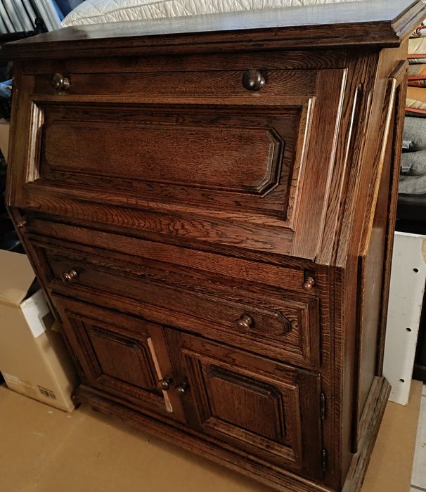 Sekretarzyk dębowy lite drewno