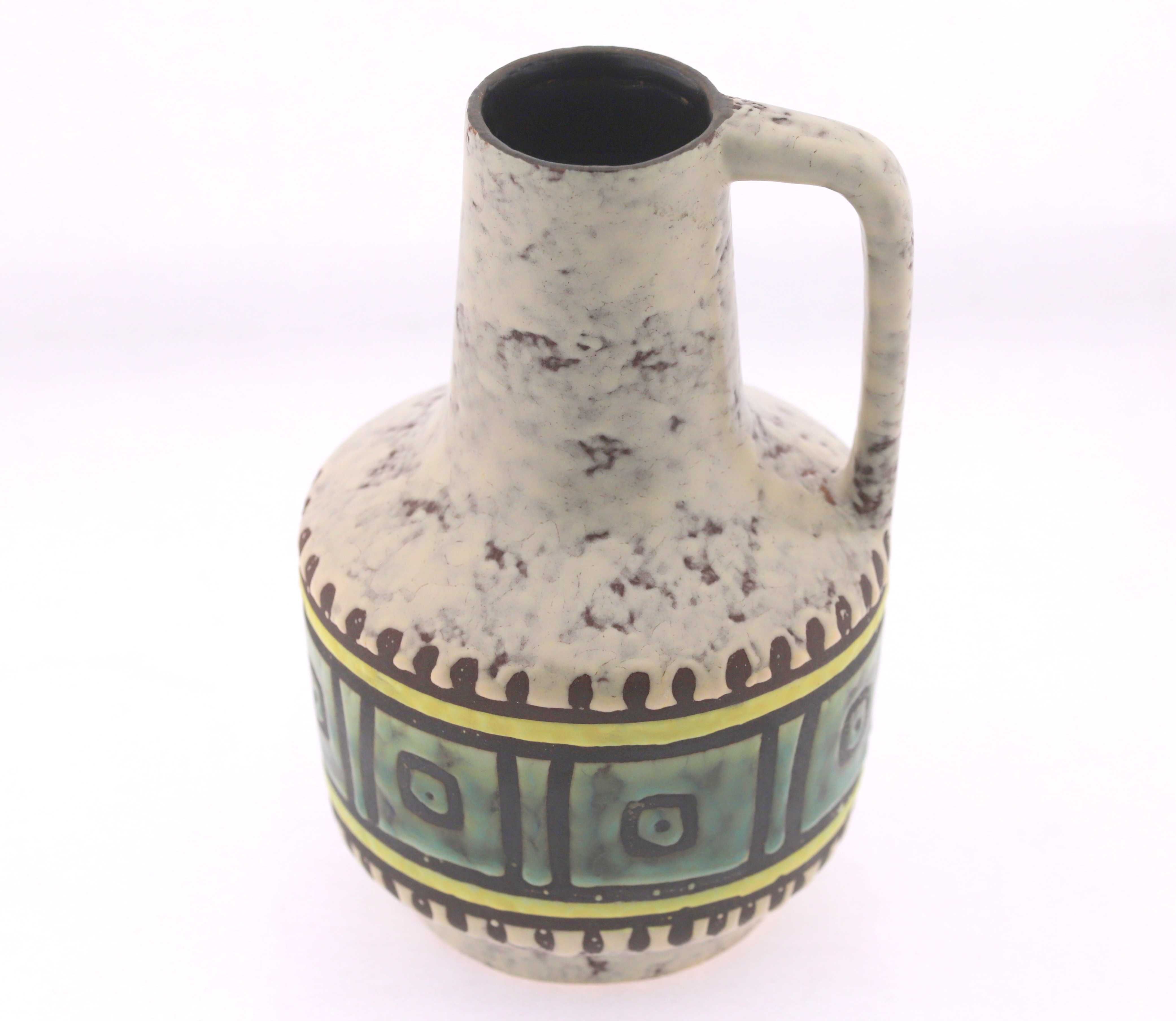 Wazon ceramiczny Fat Lava model 4073 wys 19cm VEB Haldensleben, Niemcy