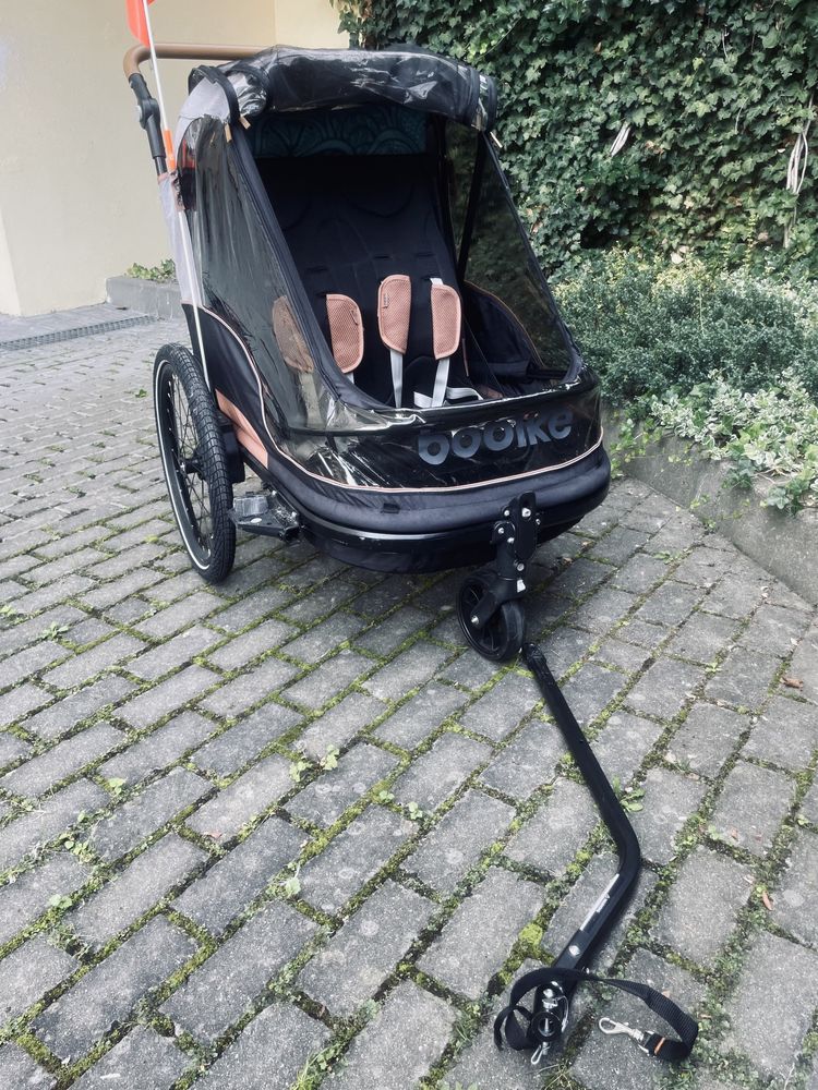 Wózek do biegania / przyczepka rowerowa podwójna nie Thule ale fajna