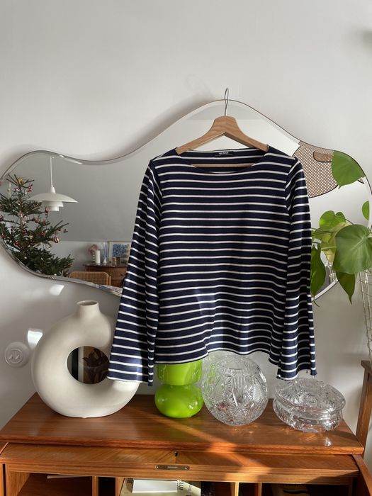 Sweter w paski zara oversize bluzka bluza w paski bawełna