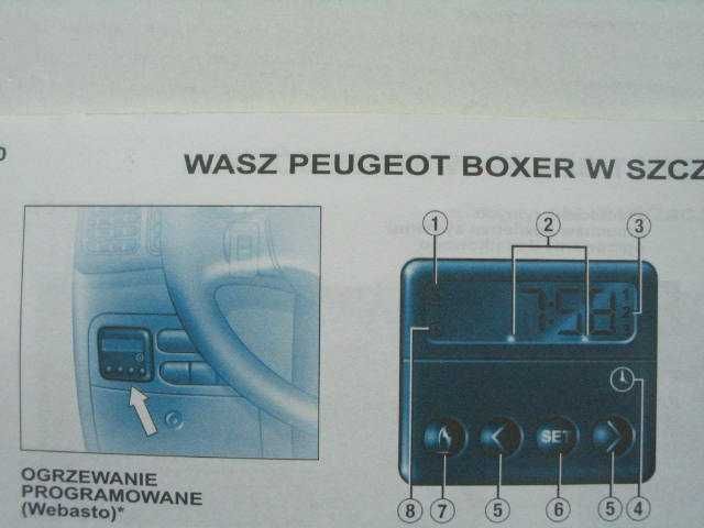PEUGEOT BOXER I od 2002 do 2006 Polska instrukcja obsługi 2005r kolor!
