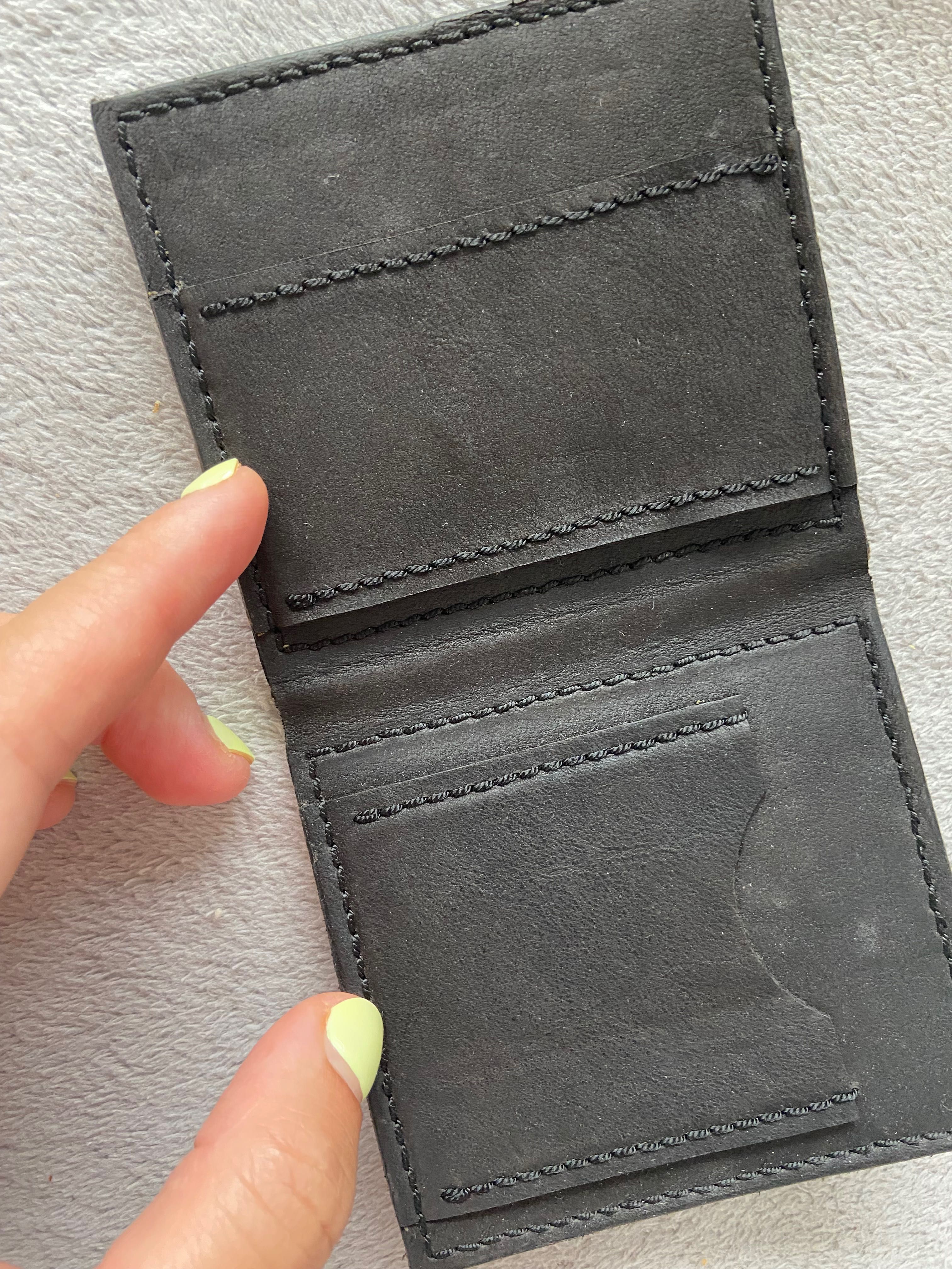 Mały etui na karty i banknoty skóra card holder Portfel