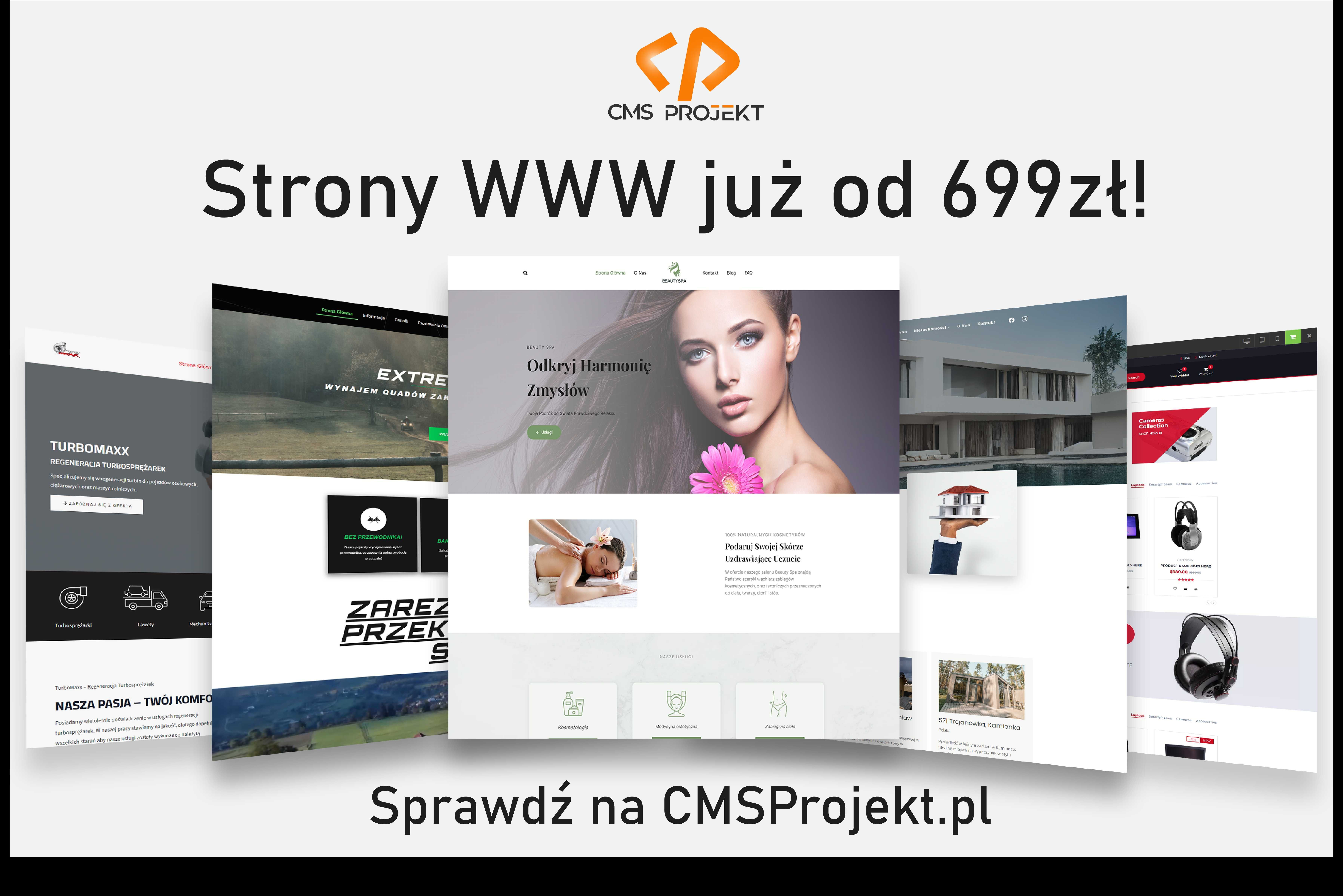 Projekt Strony Internetowej WWW już od 699zł