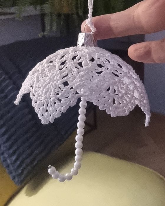 Bombki koronkowe, na szydelku