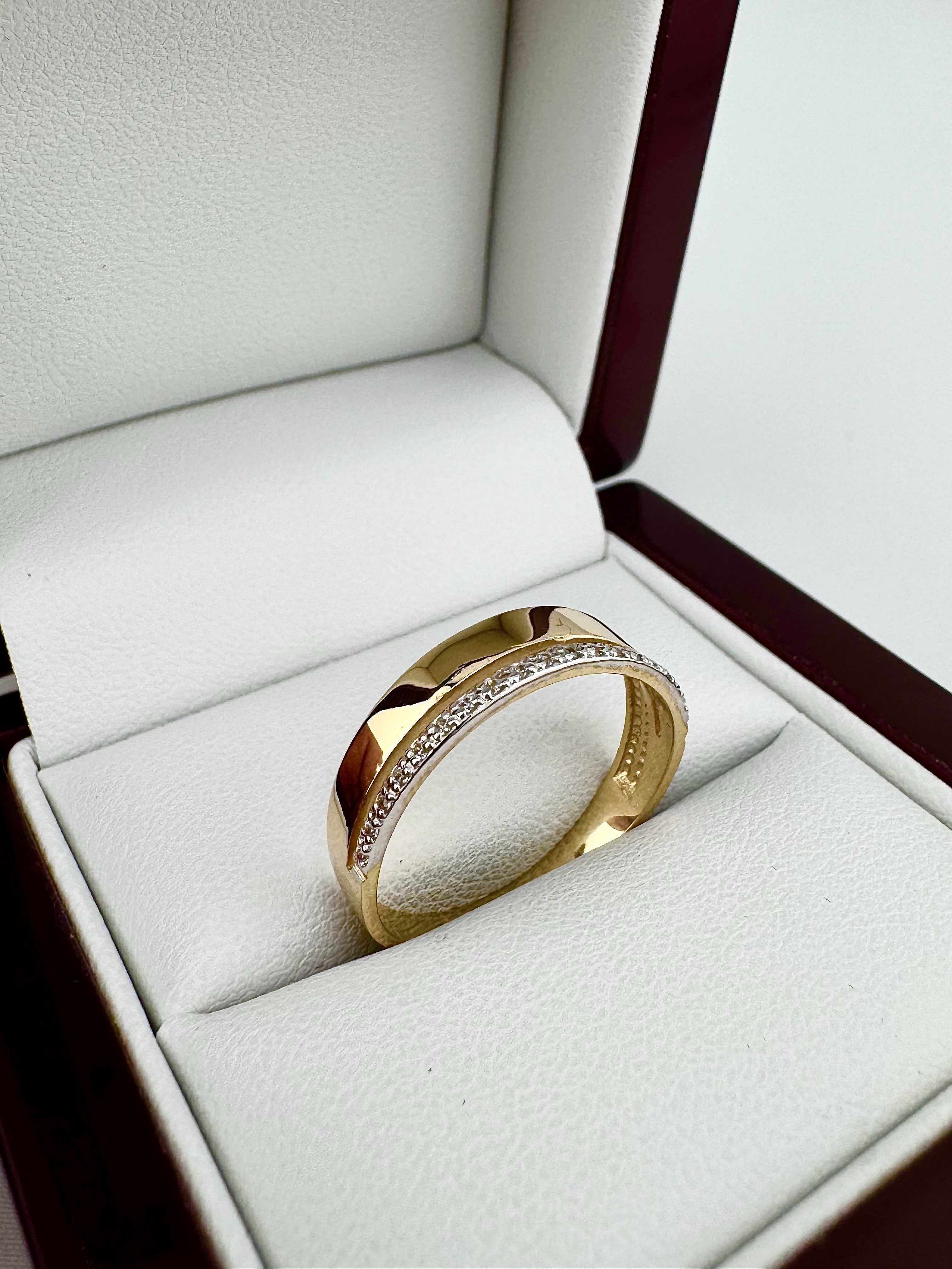 Elegancki złoty pierścionek 2,29g PR.585 14K R.18